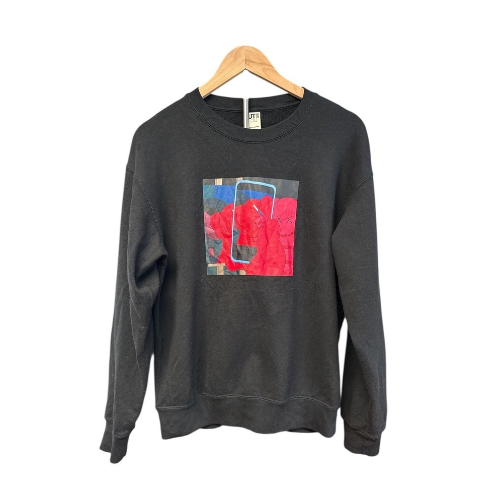 UNIGLO KAWS + Warhol UT Graphic Crewneck Sweatshirt Black Men's Size S